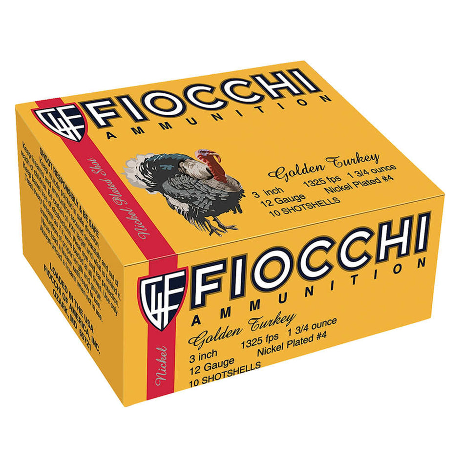Fiocchi 123TRKC6 Golden Turkey Hunting 12 Gauge 3" 1-3/4oz #6 1200 fps