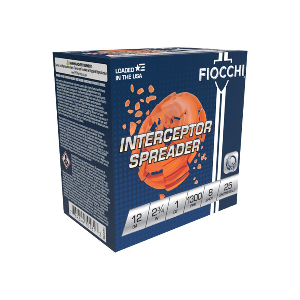 Fiocchi Exacta Interceptor Spreader 12 Gauge 2 3/4'' 1 oz #8 Shot