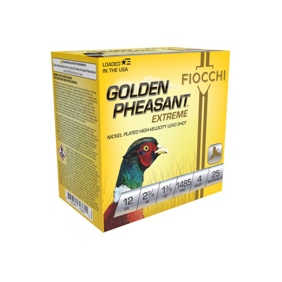 Fiocchi Golden Pheasant Extrema 12 Gauge 2 3/4" 1 3/8 oz #4 Shot