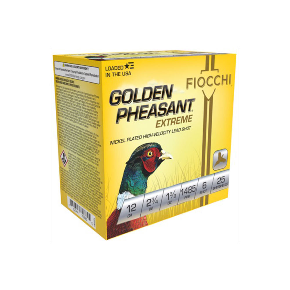 Fiocchi Golden Pheasant Extrema 12 Gauge 2 3/4" 1 3/8 oz #6 Shot