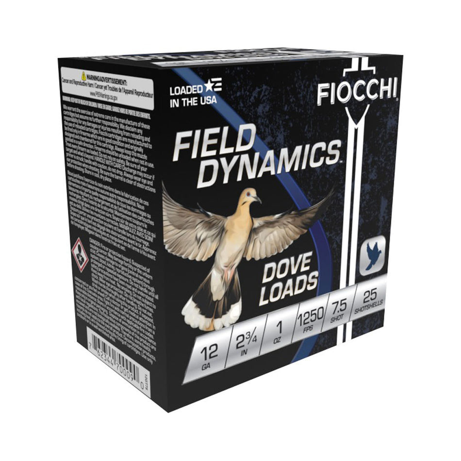 Fiocchi Field Dynamics Dove & Quail 12 Gauge 2 3/4'' 1 oz #7.5 Shot