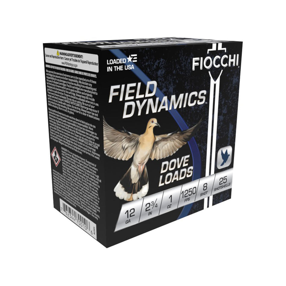 Fiocchi Field Dynamics Dove & Quail 12 Gauge 2 3/4'' 1 oz #8 Shot