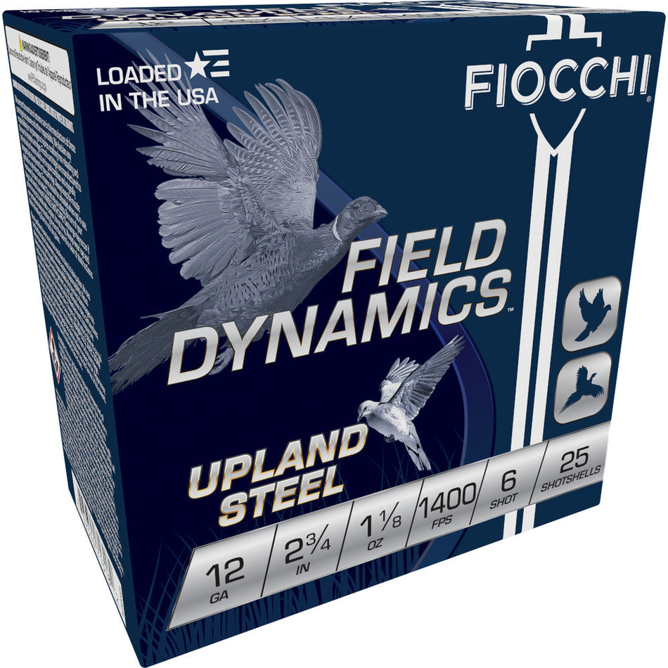 Fiocchi  Field Dynamics Upland Steel 12 Gauge 2 3/4'' 1 1/8 oz #6 Shot