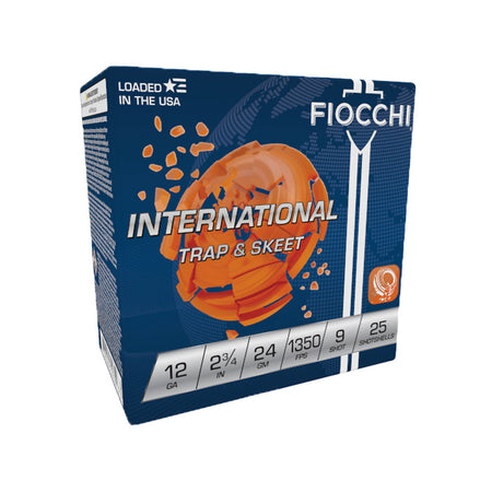 Fiocchi 12 Gauge 12IN249 Exacta Target International Trap & Skeet 2.75" 9 Shot
