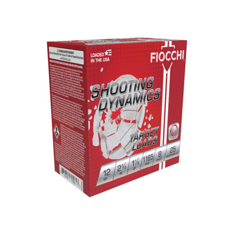 Fiocchi 12SD18L8 Shooting Dynamics Target 12 Gauge 2-3/4 1-1/8oz #8 1165 fps