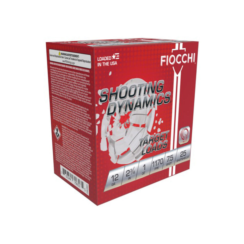 Fiocchi Shooting Dynamics Target 12 Gauge 2 3/4" 1 oz #7.5 Shot