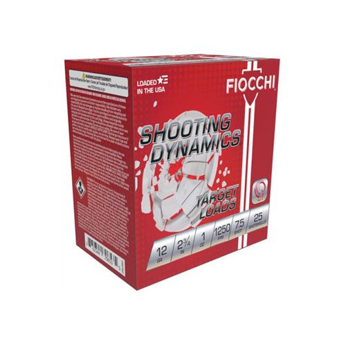 Fiocchi Shooting Dynamics Target Loads 12 Gauge 2.75" 1 oz #7.5 Shot