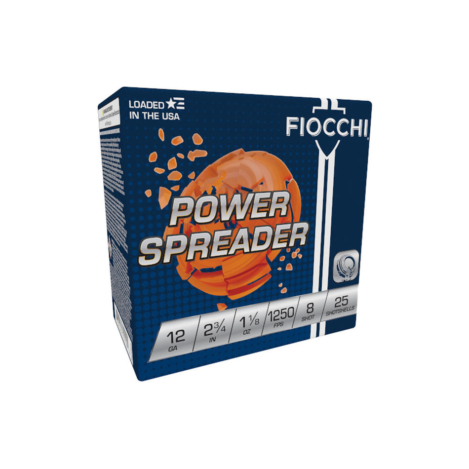 Fiocchi Power Spreader Exacta Target 12 Gauge 2 3/4" 1 1/8 oz #8 Shot
