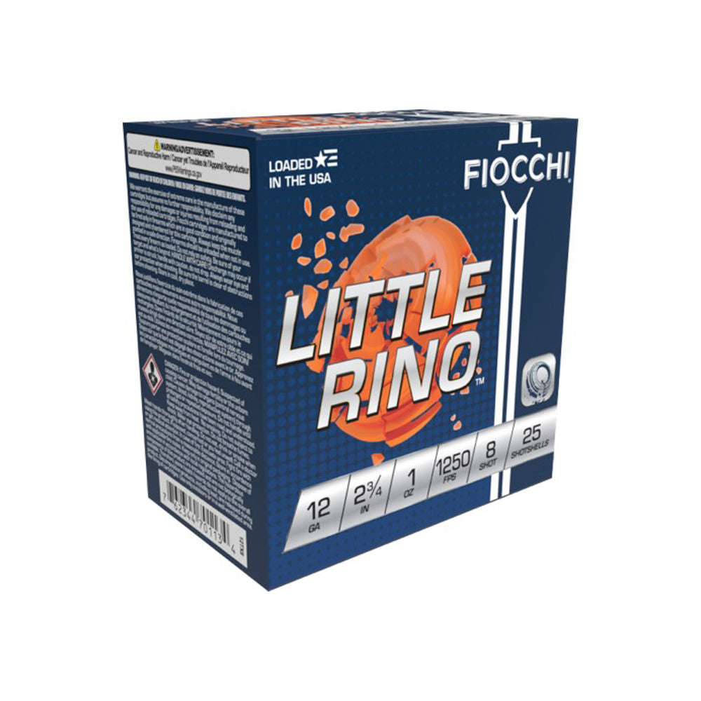 Fiocchi Exacta Target Little Rino Target Handicap Load 12 Gauge 2.75 in 1 oz #8