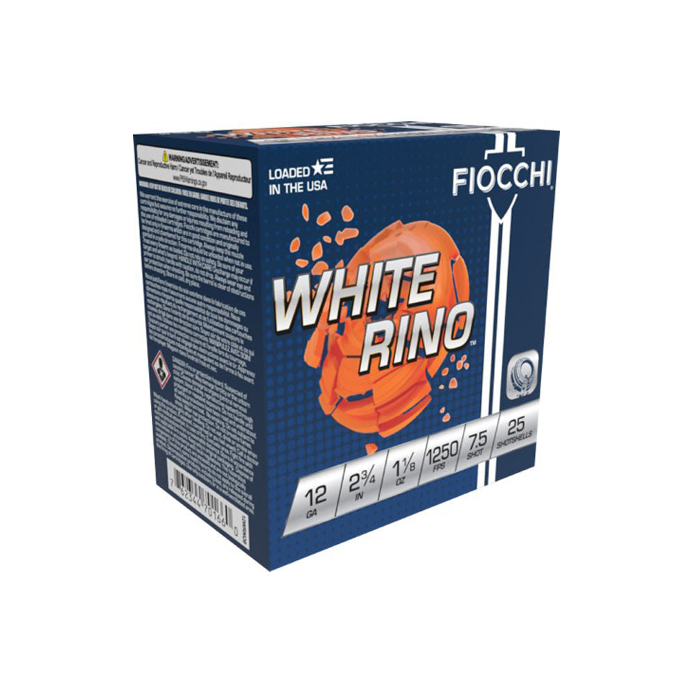 Fiocchi White Rino 12 Gauge 2 3/4'' 1 1/8 oz #7.5 Shot