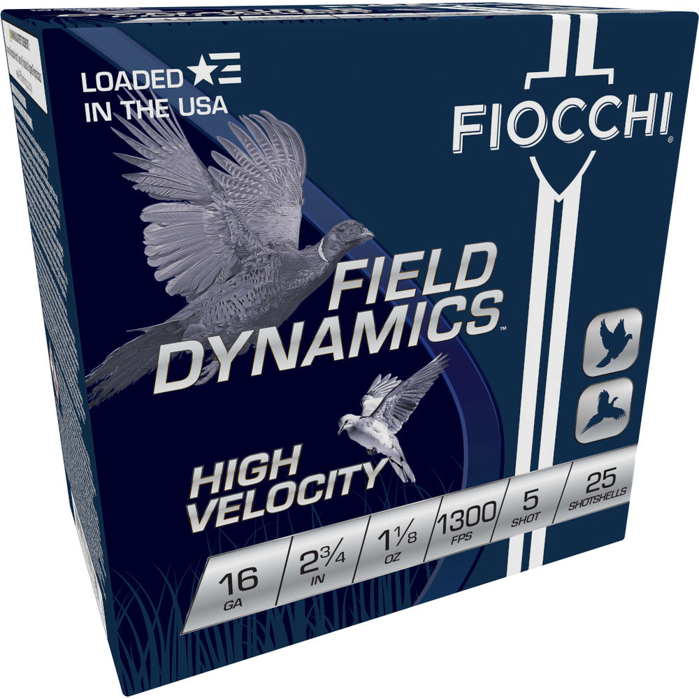 Fiocchi Field Dynamics High Velocity 16 Gauge 2 3/4" 1 1/8 oz #5 Shot