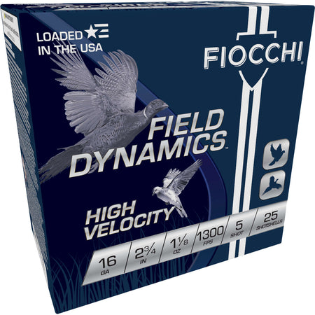 Fiocchi Field Dynamics High Velocity 16 Gauge 2 3/4" 1 1/8 oz #5 Shot