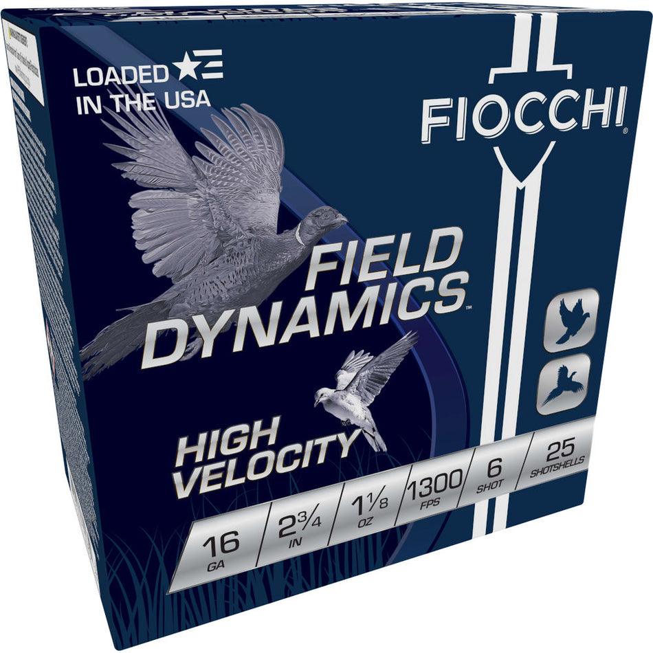 Fiocchi Field Dynamics High Velocity 16 Gauge 2 3/4'' 1 1/8 oz #6 Shot