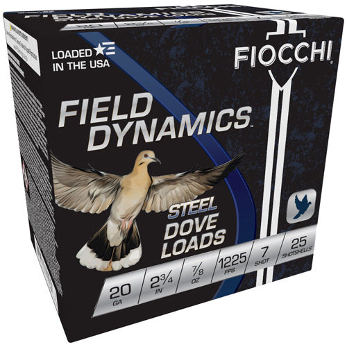 Fiocchi Field Dynamics Dove & Quail 20 Gauge 2.75 in 7/8 oz #7