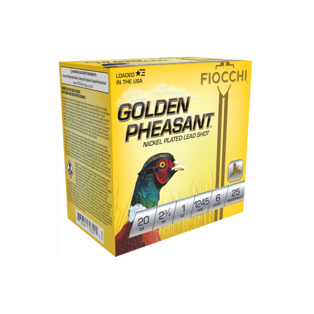 Fiocchi Golden Pheasant Extrema 20 Gauge 2 3/4" 1 oz #6 Shot