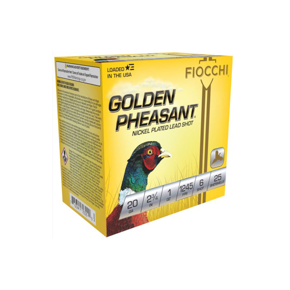Fiocchi Golden Pheasant Extrema 20 Gauge 2 3/4" 1 oz #6 Shot