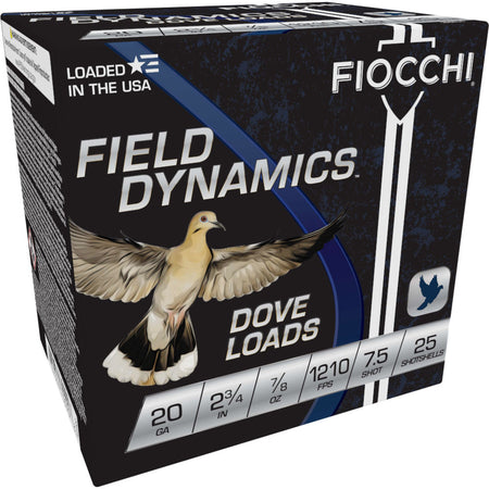 Fiocchi Field Dynamics Dove & Quail 20 Gauge 2.75 in 7/8 oz #7.5
