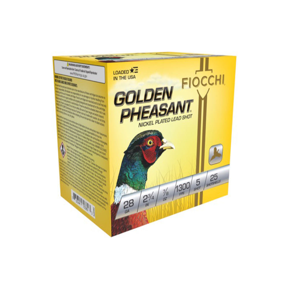 Fiocchi 28GP5 Golden Pheasant Extrema 28 Gauge 2-3/4 7/8oz #5 1300 fps