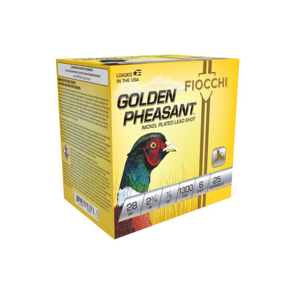 Fiocchi 28GP6 Golden Pheasant Extrema 28 Gauge 2-3/4 7/8oz #6 1300 fps