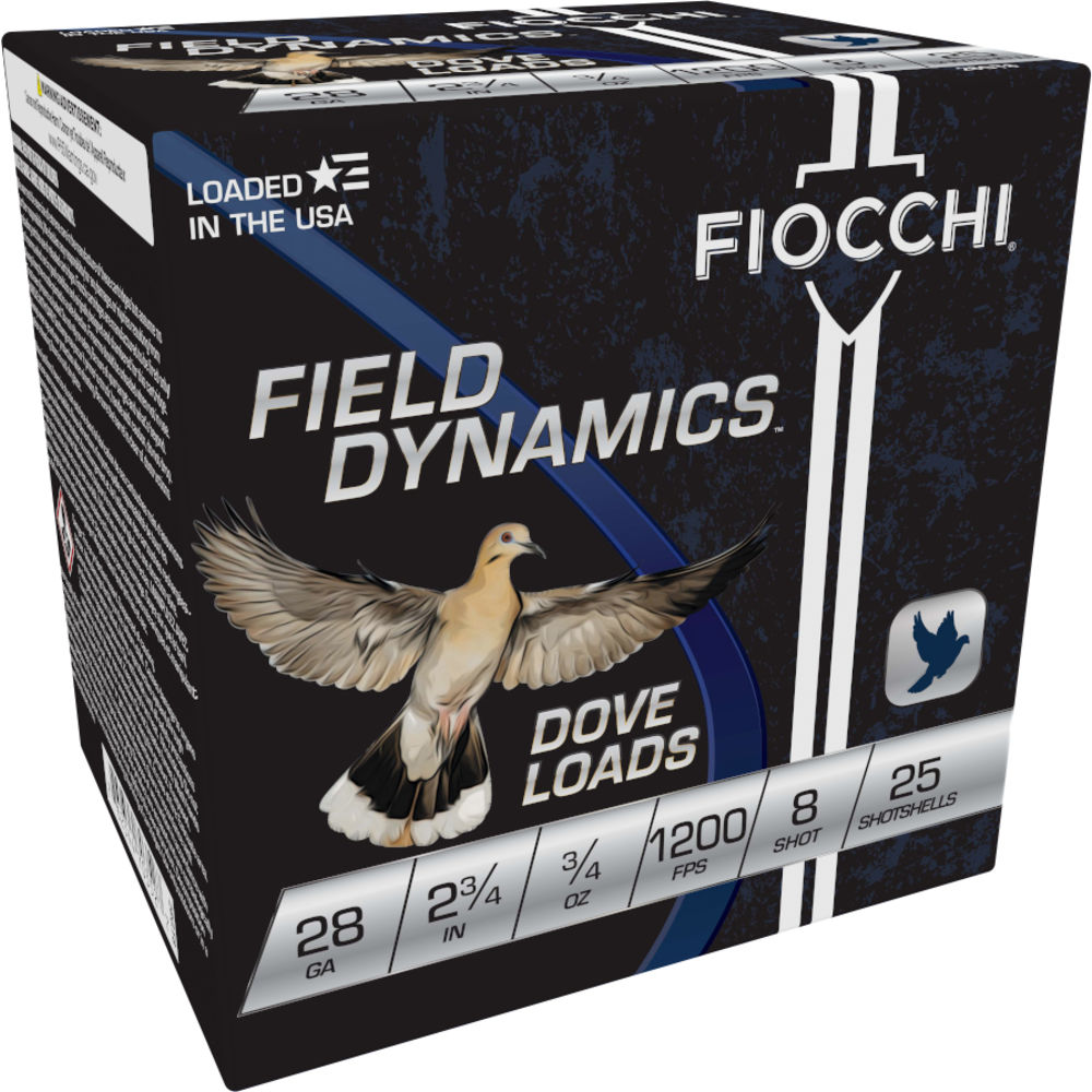 Fiocchi Field Dynamics Dove & Quail 28 Gauge 2 3/4'' 3/4 oz #8 Shot
