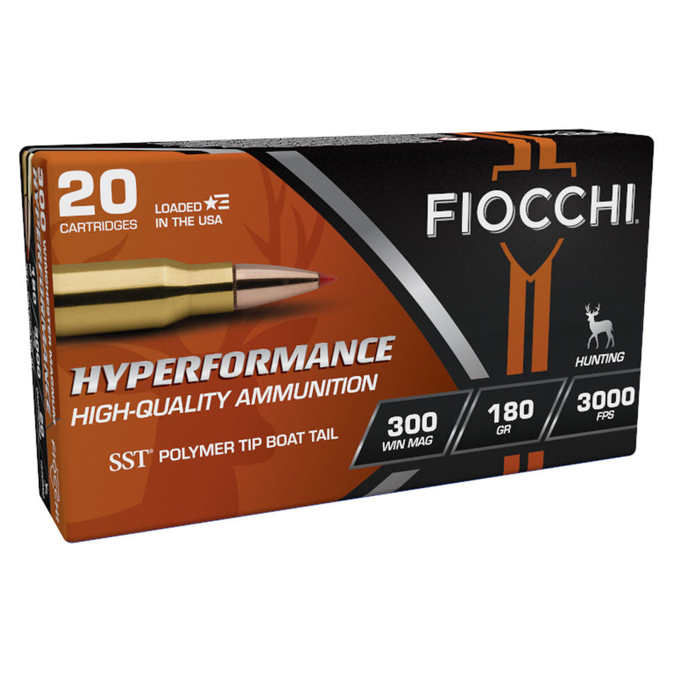 Fiocchi .300 Winchester Mag Hyperformance Hunt SST 180gr PolyTip Ammo