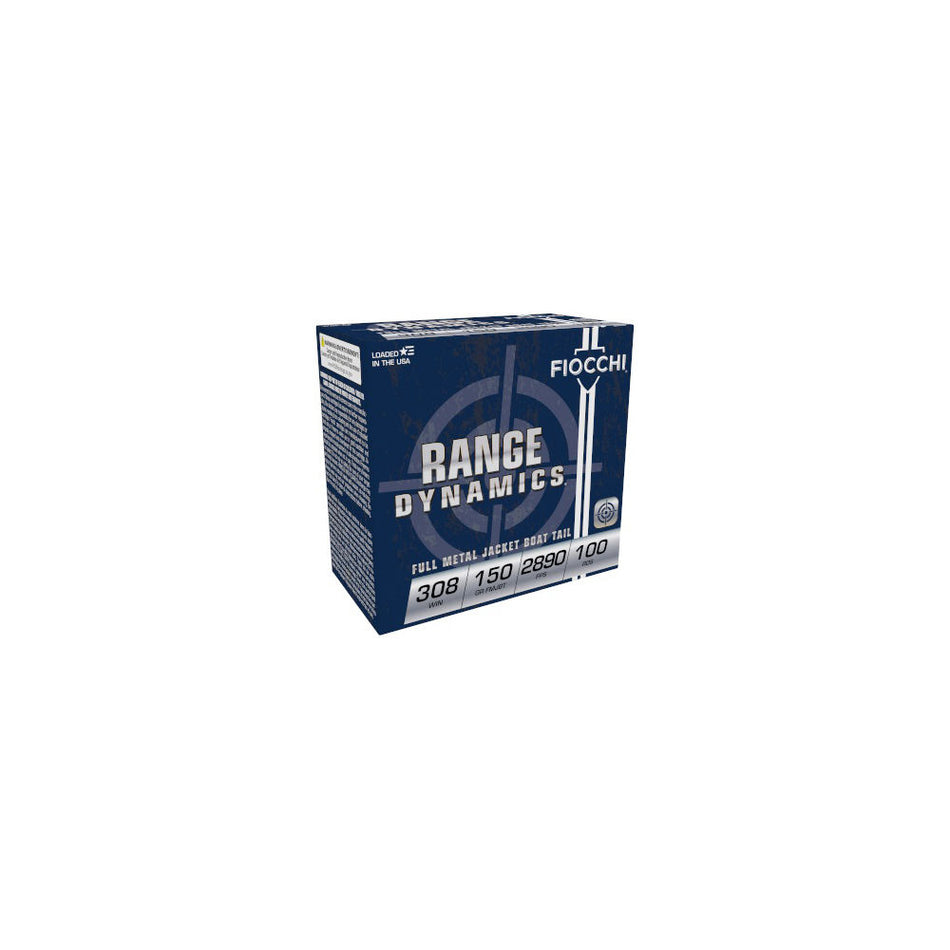 Fiocchi .308 Win / 7.62x51mm Range Dynamics 150gr FMJ Ammo