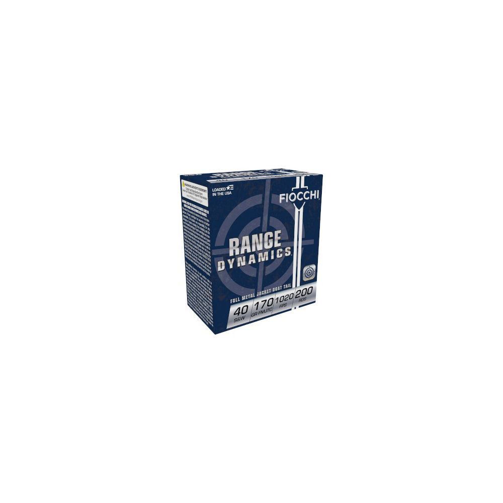 Fiocchi Range Dynamics .40 S&W 170 Gr FMJ 2