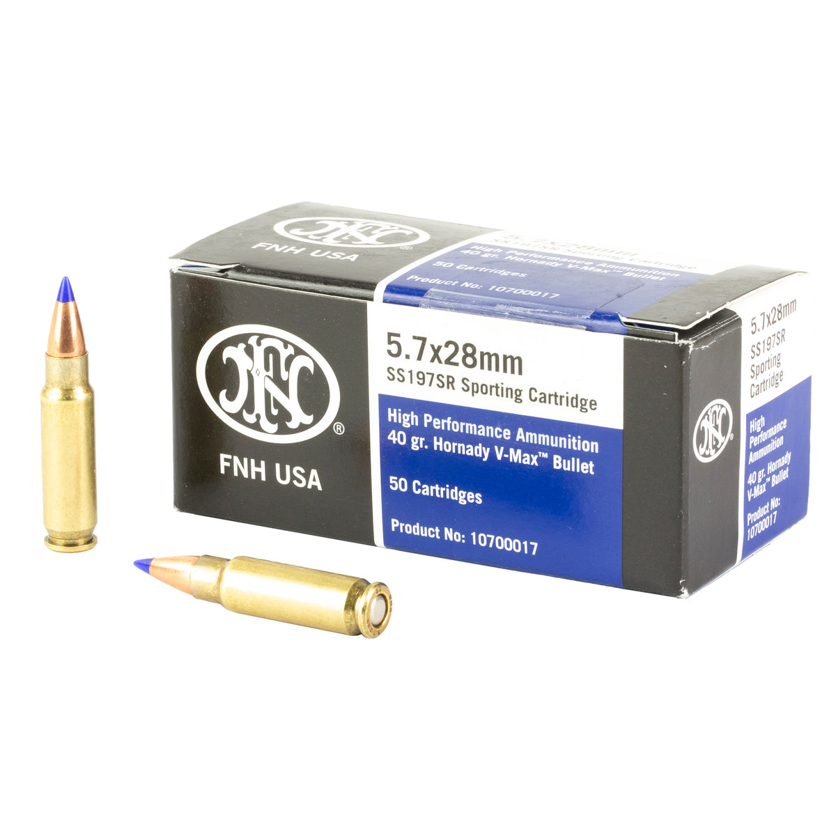 FN 5.7x28mm SS197SR 40gr V-Max Ammo