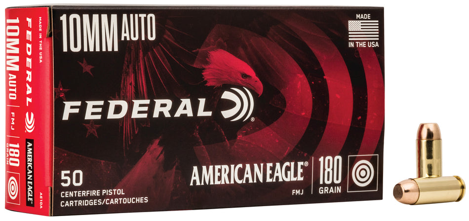 Federal 10mm Auto American Eagle 180gr FMJ Ammo