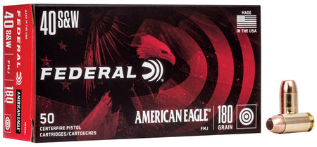 Federal .40 S&W American Eagle 180gr FMJ Ammo