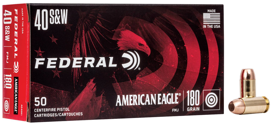 Federal .40 S&W American Eagle 180gr FMJ Ammo