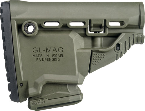 F.A.B. DEFENSE BUTTSTOCK AR-15 /M4 OD GREEN ADJ CHEEK PIECE