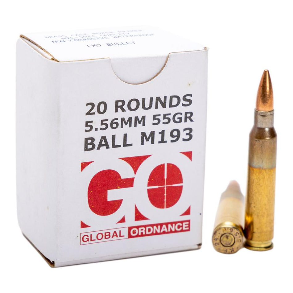 Global Ordnance 5.56x45mm NATO  55gr FMJ Ammo