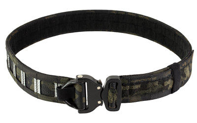 GBRS Group Assaulter Belt System, 20 Molle Sections, 1.75" Cobra Buckle with D-Ring, Large, 1.5" Nylon Scuba Webbing Construction, Multicam Black GEAR-ABSV3-MCB-L