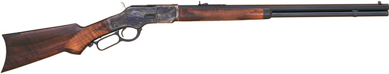 CIMARRON 1873 DELUXE 357/38 24" OCTAGON CC/BLUED PG WALNUT