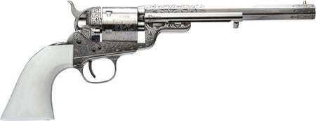 CIMARRON 1851RM WB HICKOK 38SPL 7.5" FS NICKEL ENGRAVED