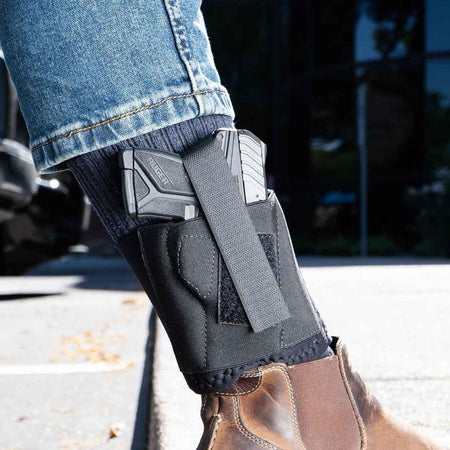 Galco CAB2M Cop Ankle Band Size Medium Black Neoprene Velcro Compatible w/Sig P365/Glock 42/Ruger LCP II Right Hand