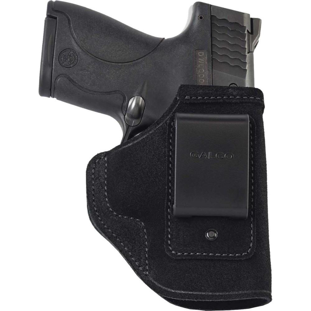 Galco STO800B Stow-N-Go IWB Black Leather Compatible w/ Glock 43/43X/Springfield Hellcat Belt Clip Mount Right Hand