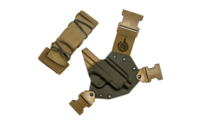 GunfightersINC Kenai Chest Holster, Kydex Shell, Nylon Harness, Fits Springfield Hellcat, Gray Shell, Coyote Brown Harness, Right Hand KN-HELLCAT-040221
