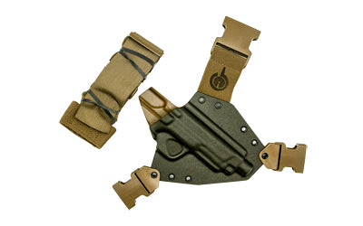 GunfightersINC Kenai Chest Holster, Kydex Shell, Nylon Harness, Fits Smith & Wesson M&P 45/10MM, Gray Shell, Coyote Brown Harness, Right Hand KN-MP4510-040221
