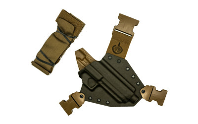 GunfightersINC Kenai Chest Holster, Kydex Shell, Nylon Harness, Fits Sig P320 X-TEN, Gray Shell, Coyote Brown Harness, Right Hand KN-P320X-TEN-040221