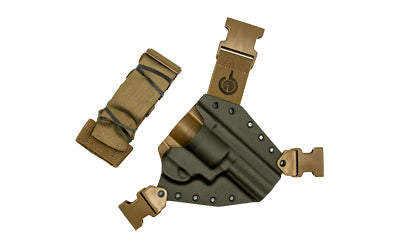 GunfightersINC Kenai Chest Holster, Kydex Shell, Nylon Harness, Fits Smith & Wesson N-Frame Revolver, Gray Shell, Coyote Brown Harness, Right Hand KN-SWN-040221