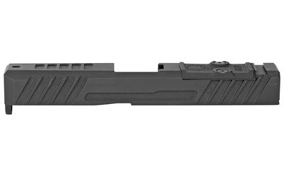 Grey Ghost Precision Stripped Slide, Fits Glock 19 Gen 3, Dual Optic Cutout Compatible With Leupold DPP or Trijicon RMR, Version 3 Slide Pattern, Black Nitride GGP-19-3-OC-V3