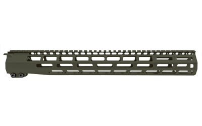 Grey Ghost Precision Handguard, MLOK, 15", Anodized Finish, Olive Drab Green, Fits AR-15 GGP55615HGOD