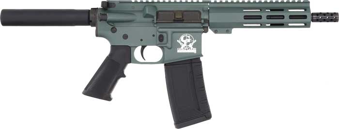 GLFA AR15 PISTOL 223 WYLDE 7.5" NITRIDE BBL CHARCOAL GRN