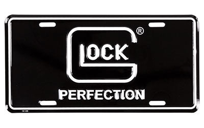 GLOCK OEM Perfection License Plate, Black & White AS00042