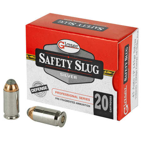 Glaser .45 ACP/Auto Silver +P 145gr PolyTip Ammo