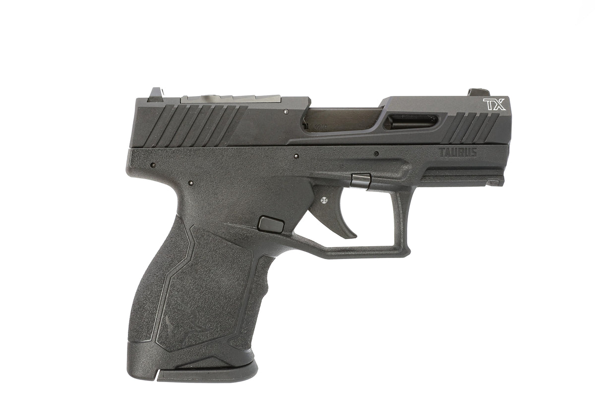 Taurus 1TX22231 TX22C Compact 22 LR 13+1 3.60" Matte Black Steel Barrel, Black Hard Coat Anodized Serrated Aluminum Slide, Black Polymer Frame w/Picatinny Rail Black Polymer Grips