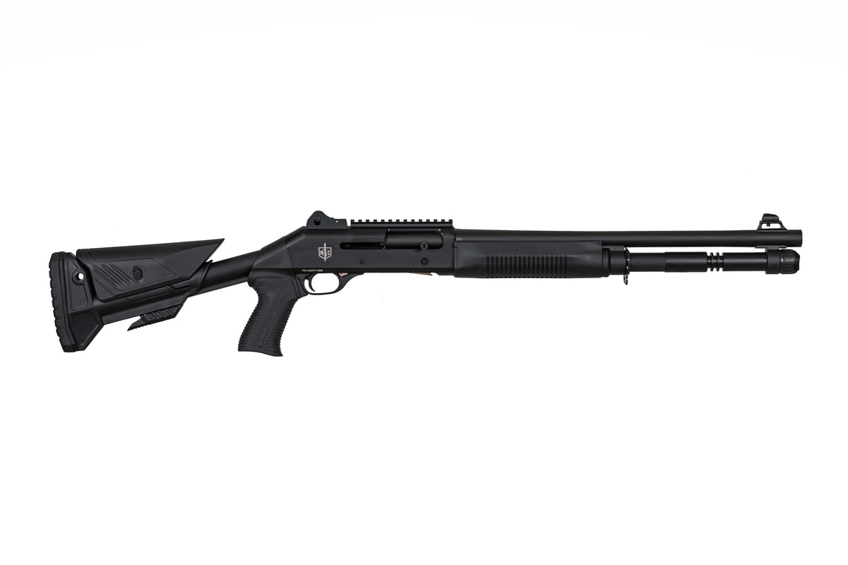 MAC 21000154 1014 Breacher 12 Gauge Semi-Auto 3" 5+1 18.50" Black Anodized Steel Barrel, Black Anodized Picatinny Rail Receiver, Black Pinned Fixed Synthetic Stock, Black Polymer Grip