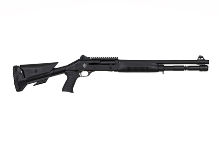 MAC 21000154 1014 Breacher 12 Gauge Semi-Auto 3" 5+1 18.50" Black Anodized Steel Barrel, Black Anodized Picatinny Rail Receiver, Black Pinned Fixed Synthetic Stock, Black Polymer Grip